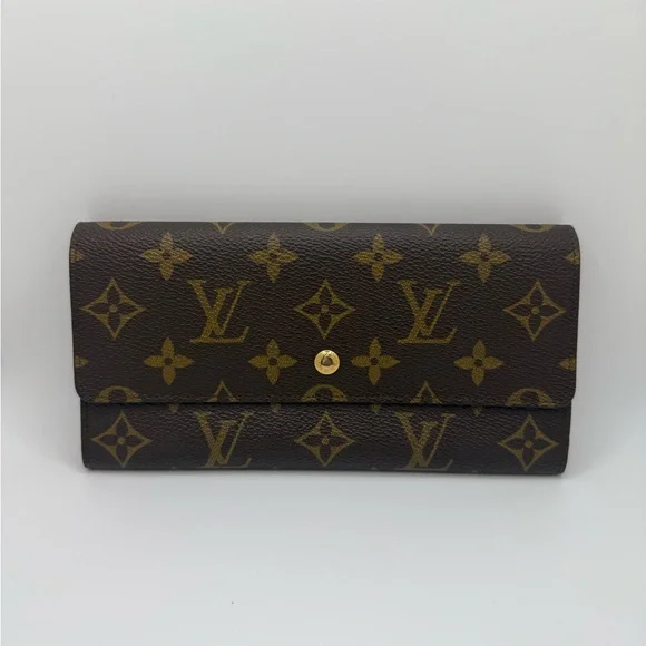 Louis Vuitton Vintage Brown Monogram Sarah Bifold Long Wallet - Picture 1 of 13